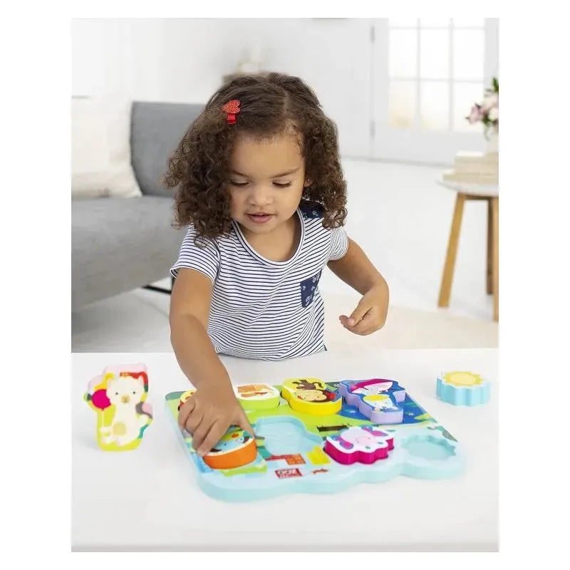 Skip Hop - Baby's First Puzzle, Zoo Park - 8 puzzle pieces & puzzle board