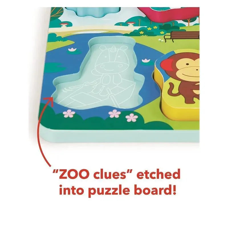 Skip Hop - Baby's First Puzzle, Zoo Park - 8 puzzle pieces & puzzle board