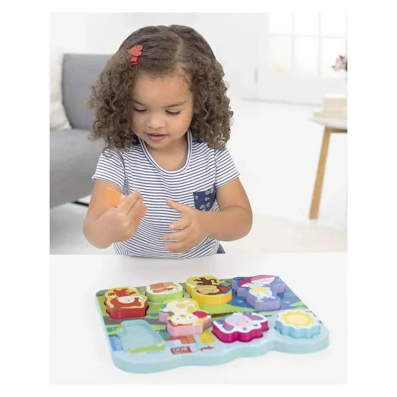 Skip Hop - Baby's First Puzzle, Zoo Park - 8 puzzle pieces & puzzle board