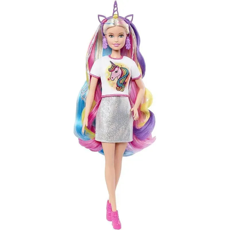 Mattel - Barbie Fantasy Long Colorful Blonde Hair with Mermaid