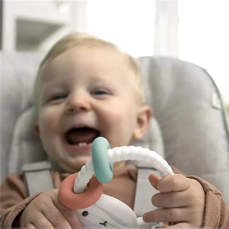 Ingenuity - Soothing Sheppy Baby Teether Toy with Activity Rings