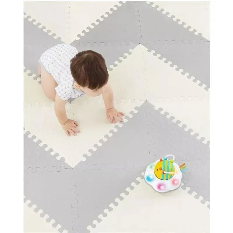 Skip Hop - Playspot Geo Foam Floor Tile Mat, Grey/Cream