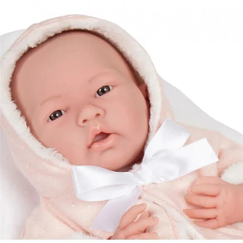 Jc Toys La Newborn All-Vinyl In Pink Coat And Outfit W/ Animal Friend