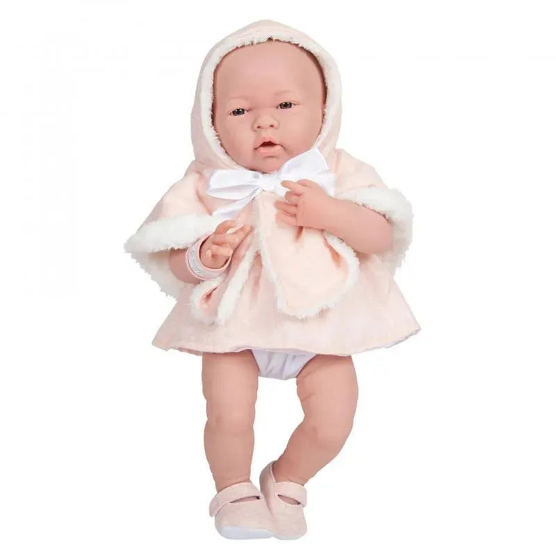 Jc Toys La Newborn All-Vinyl In Pink Coat And Outfit W/ Animal Friend