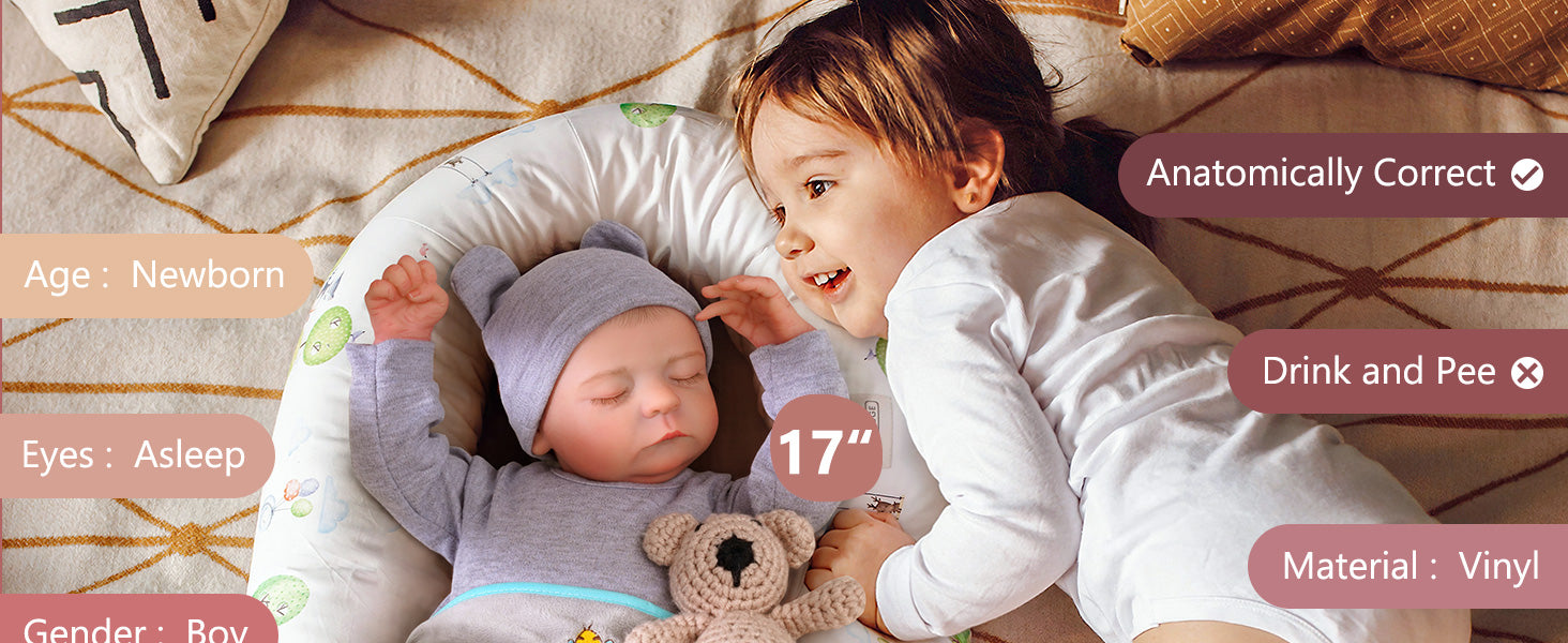 Ace- 17 Inch Full Body silicone baby