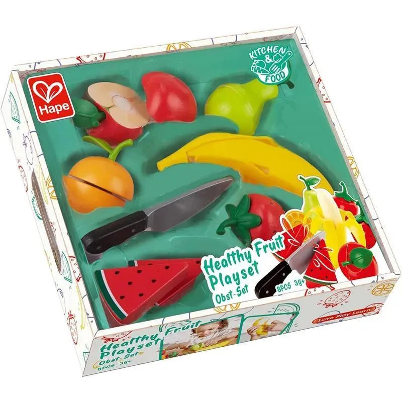 Hape - Wooden Healthy Cutting Play Fruits with Play Knife