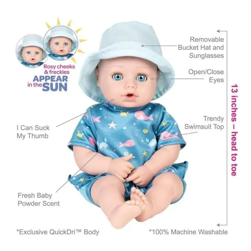 Adora - Beach Baby Doll with Sun-Activated Freckles, Sunny
